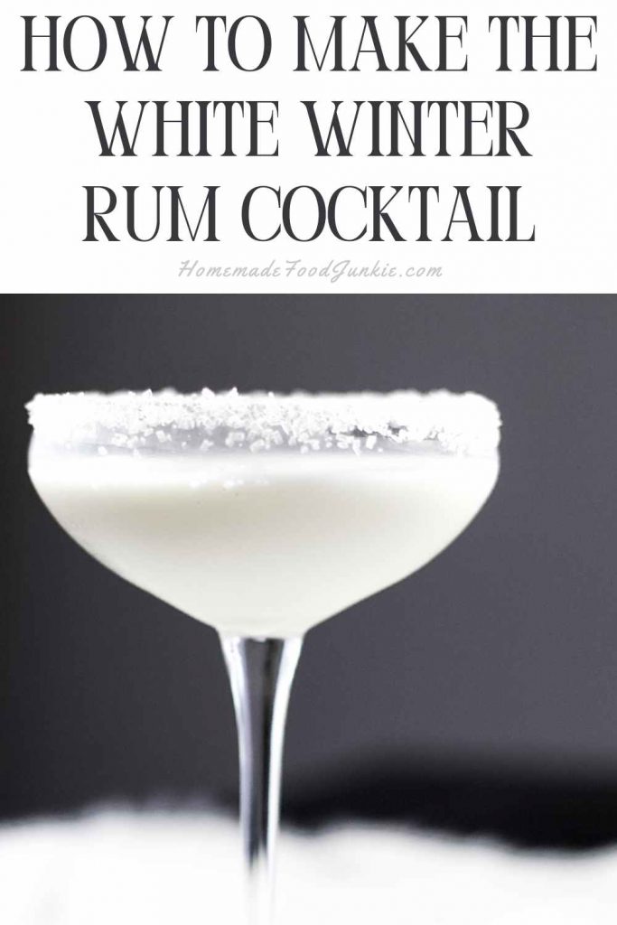 how to make the white winter rum cocktail-pin image
