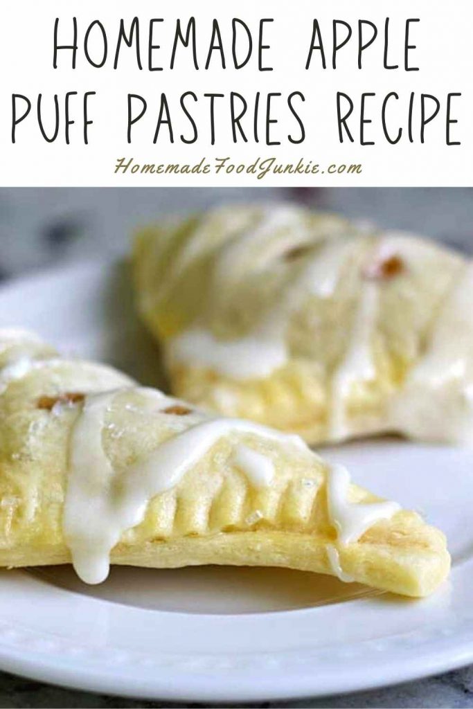 Homemade Apple Turnover Recipe with Puff Pastry 26 homemade apple puff pastries recipe-pin image