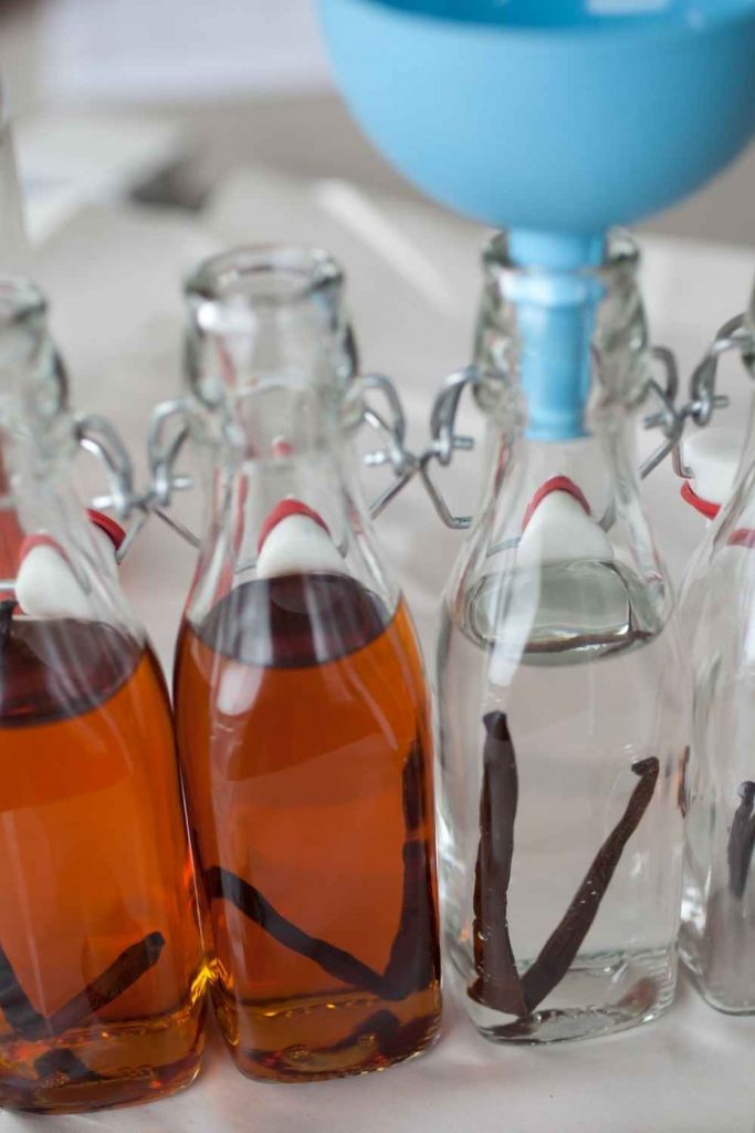 vanilla beans and vodka