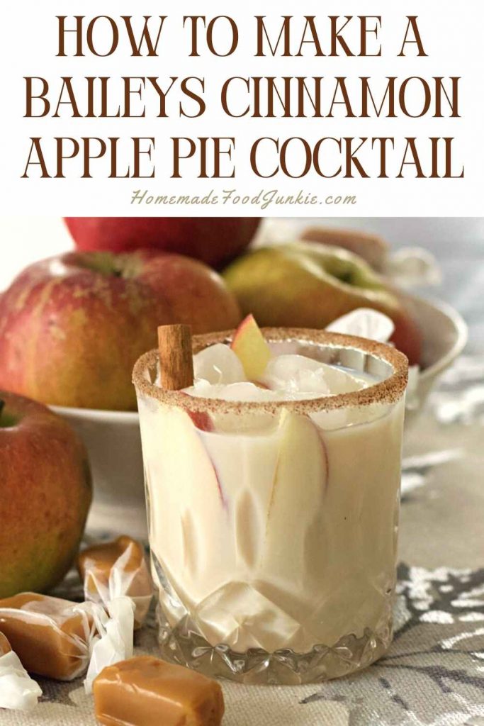 how to make a baileys cinnamon apple pie cocktail-pin image