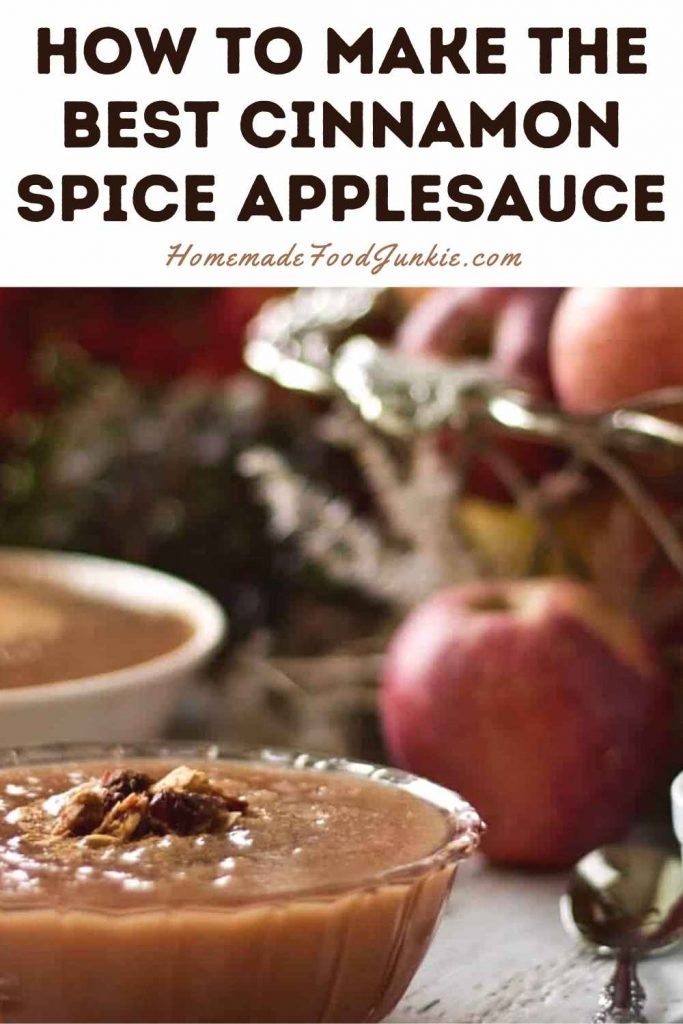 how to make the best cinnamon spice applesauce-pin image