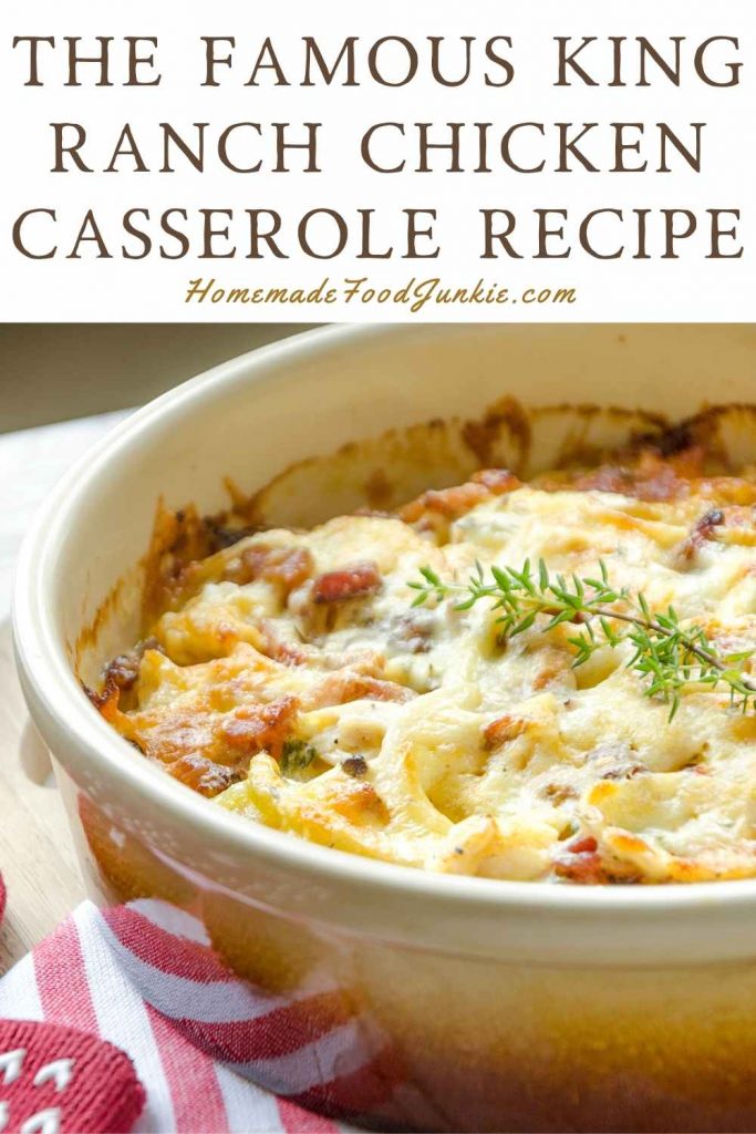 the famous king ranch chicken casserole recipe-pin image