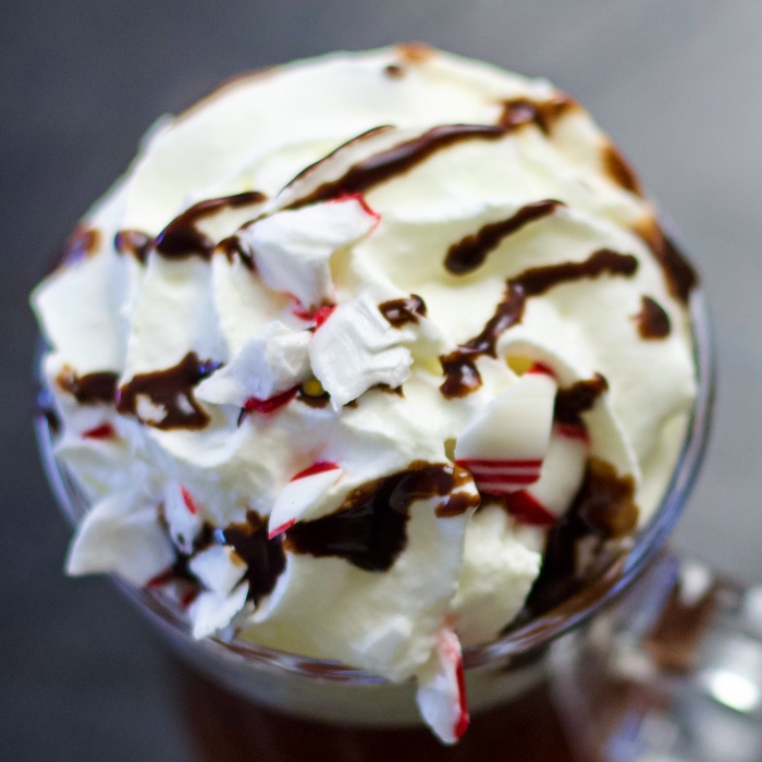 Peppermint Mocha Cocktail Coffee Drink 2 garnish on coffee cocktail