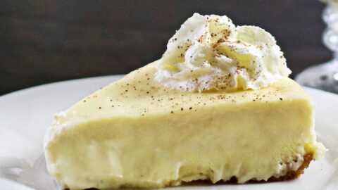 eggnog cheesecake close up