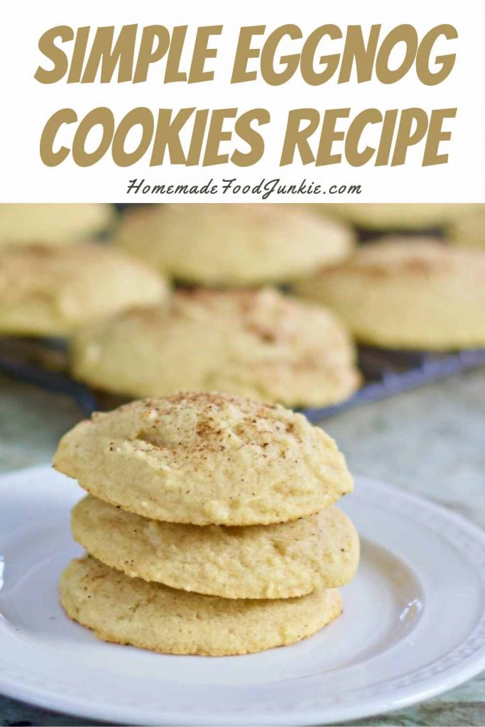 simple eggnog cookies recipe-pin image
