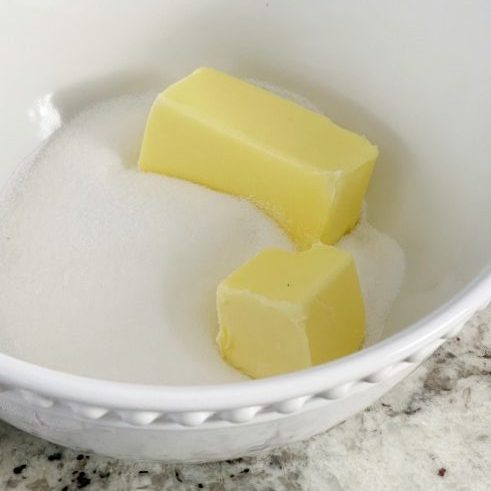 cream butter and sugar