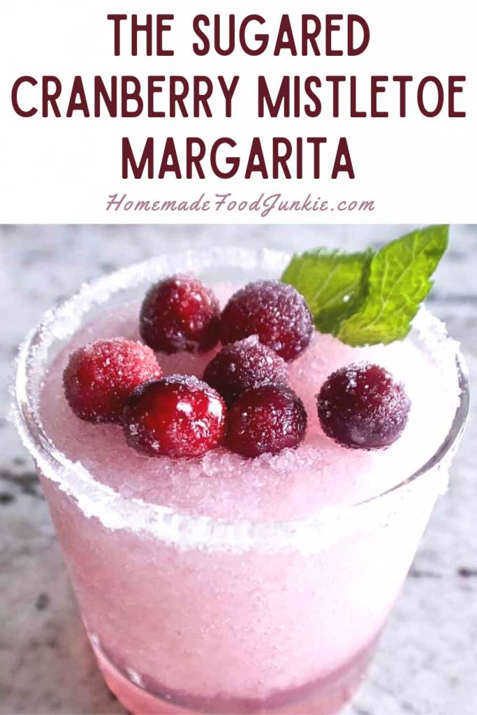 the sugared cranberry mistletoe margarita-pin image