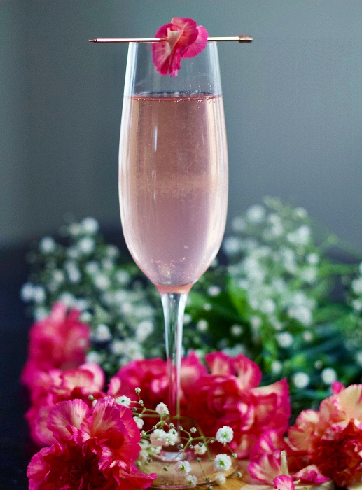 bloom rose gin cocktail