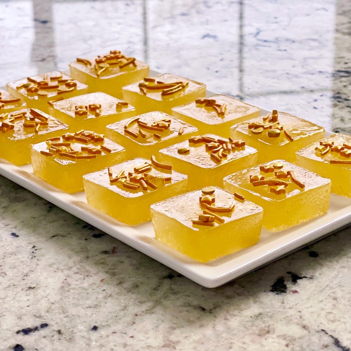 festive champagne gelatin cocktails