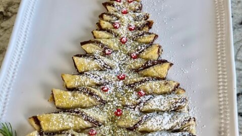 Nutella Christmas tree pastry