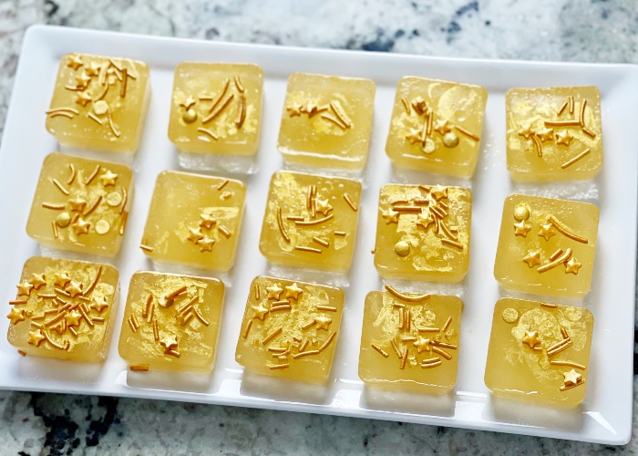 gold champagne jello shots