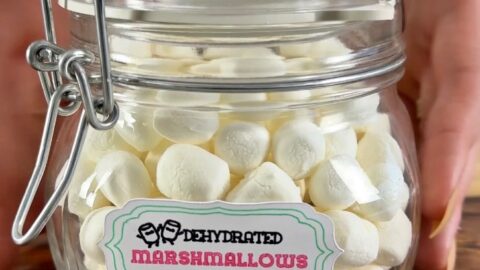 Dehydrated Marshmallows in a jar