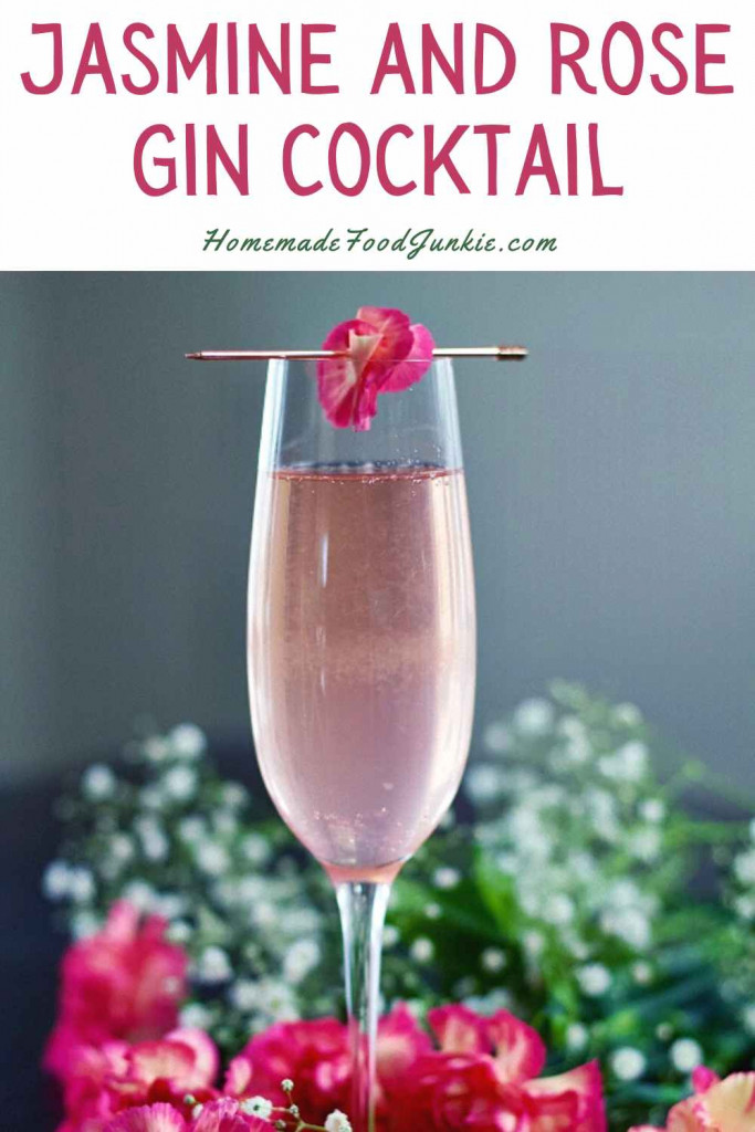 jasmine and rose gin cocktail-pin image