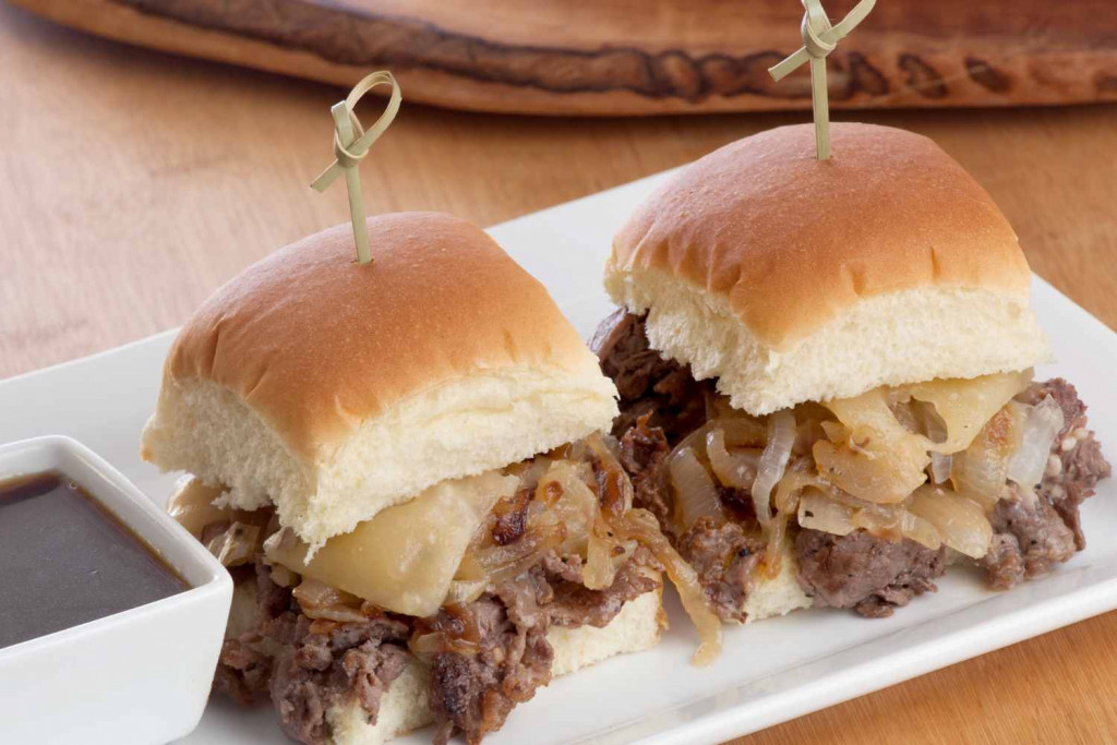 Philly cheesesteak sliders