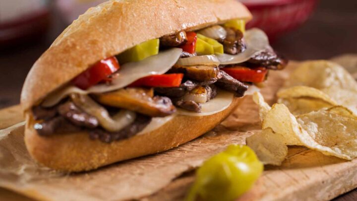 Philly cheesesteak recipe with peppers