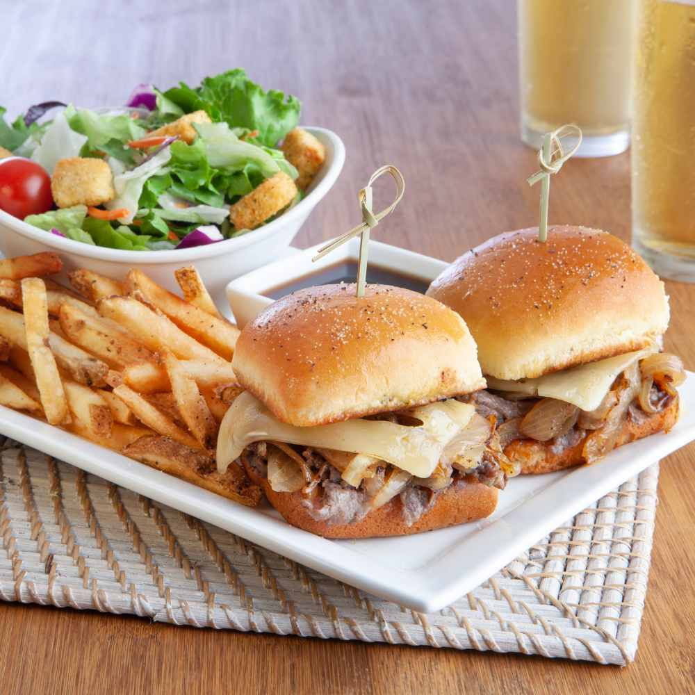 Philly cheese steak sliders