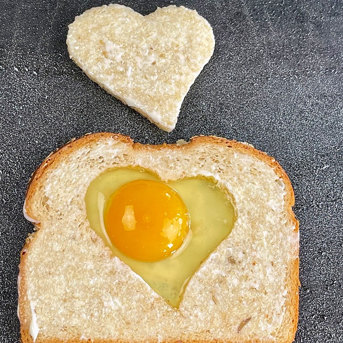 raw egg in a hole