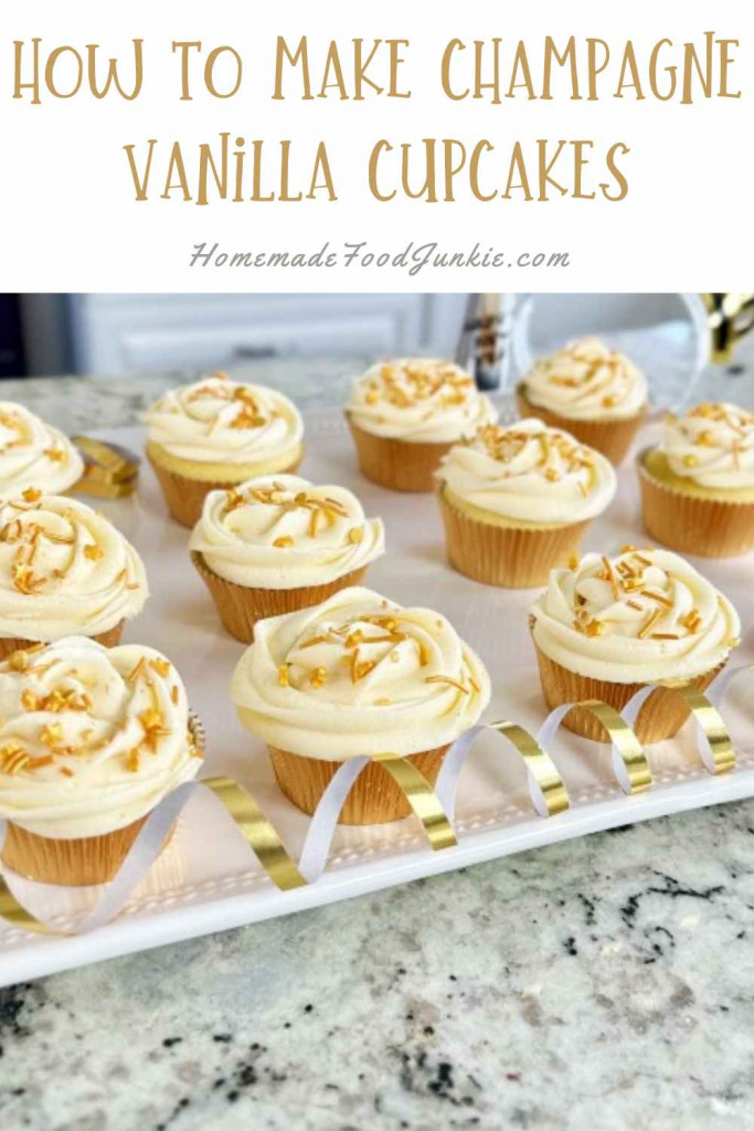 how to make champagne cupcakes-pin image