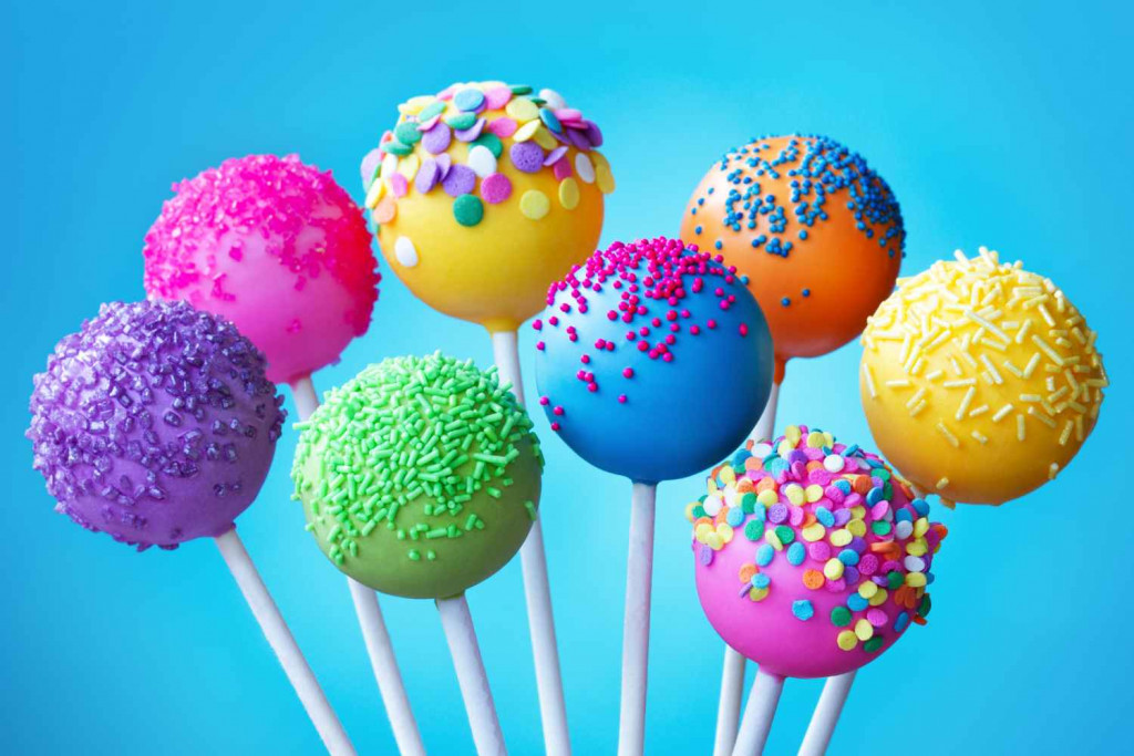 colorful cake pops