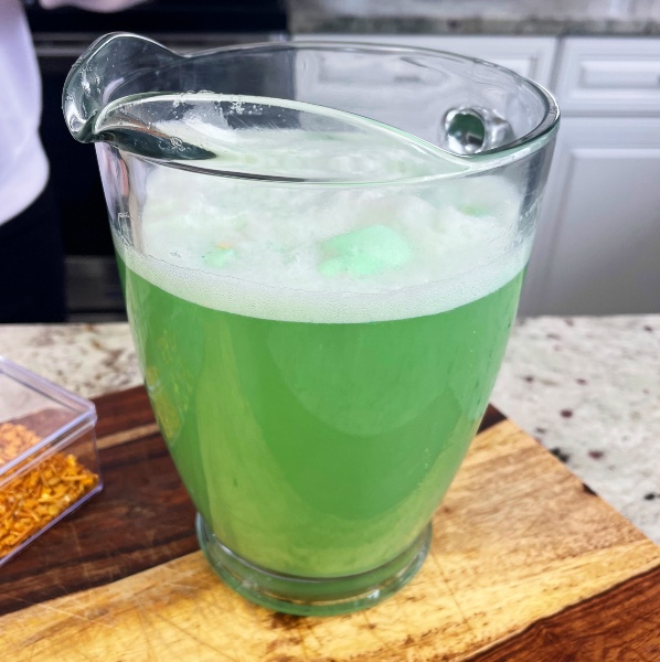 green punch using sherbet