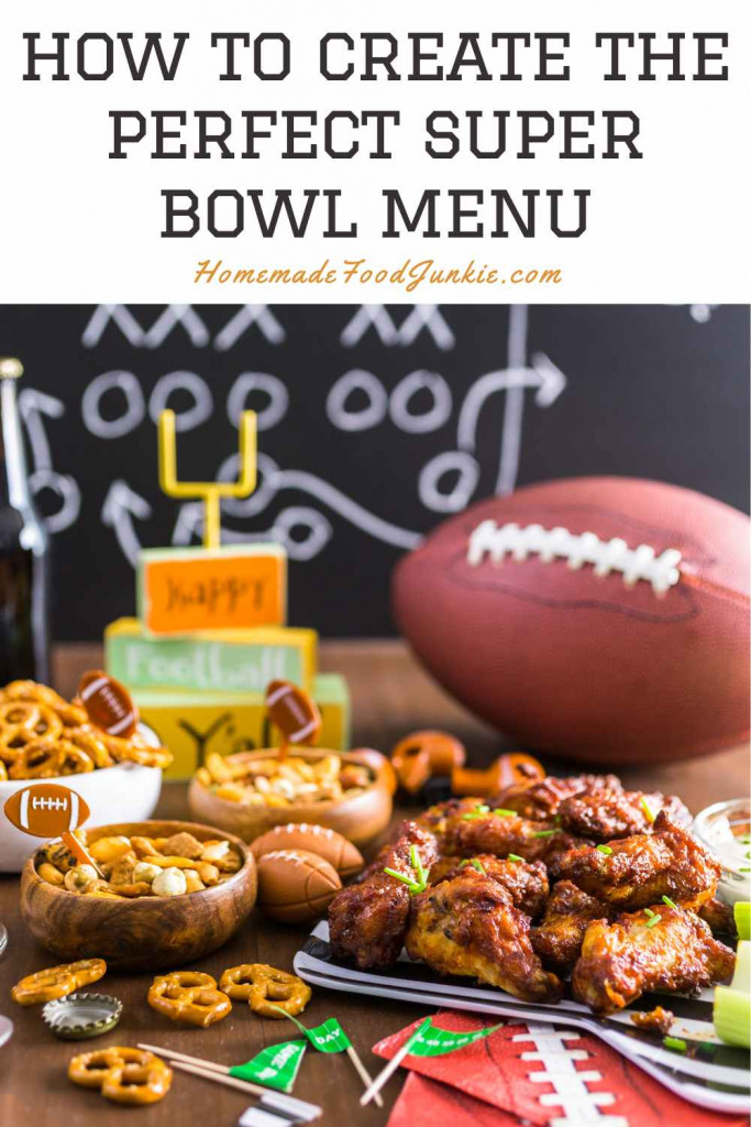 how to create the perfect super bowl menu-pin image