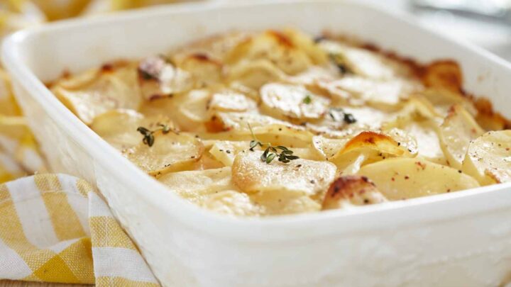 browned scalloped potatoes