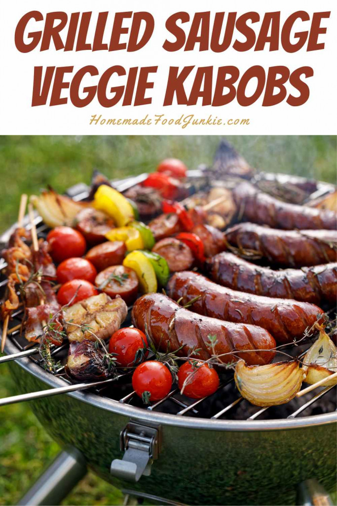 Peach Mango Grilled Chicken 5 grilled sausage veggie kabobs
