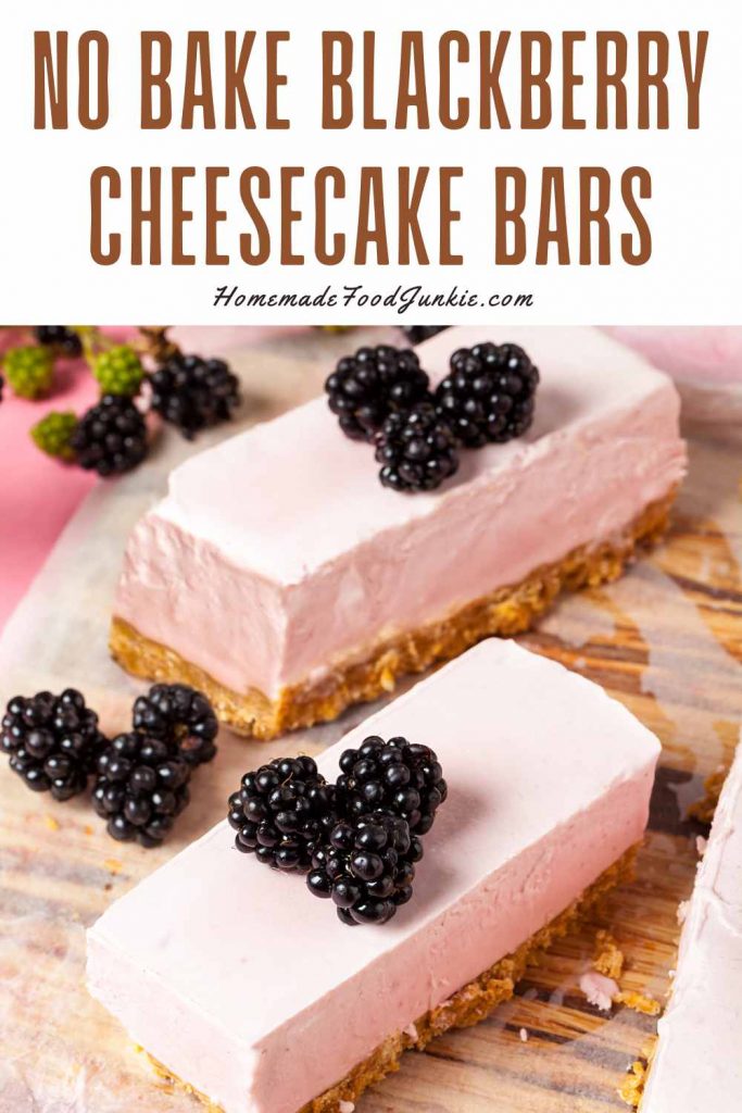 no bake blackberry cheesecake bars