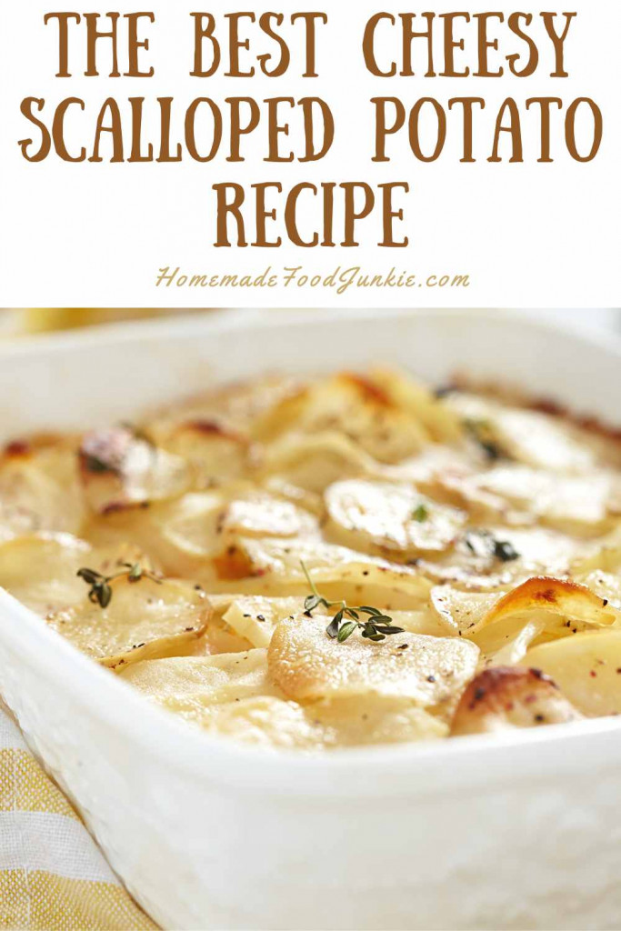 the best cheesy scalloped potato recipe-pin image