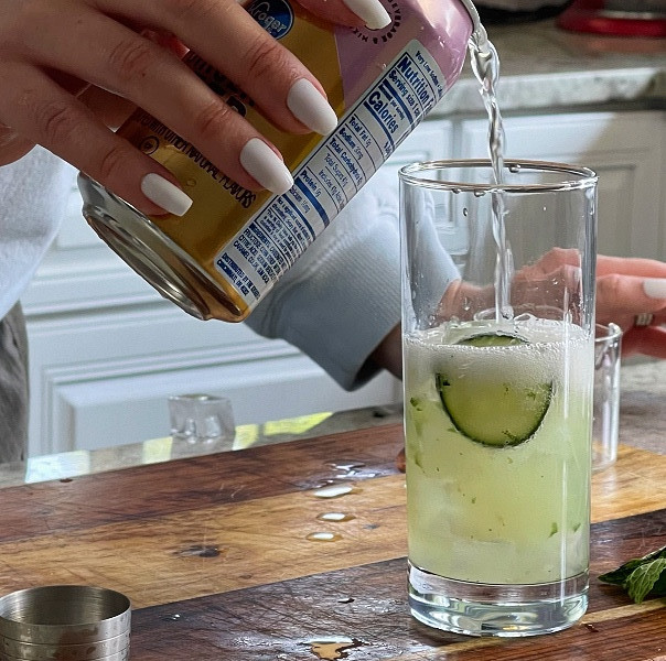 adding ginger beer