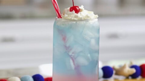 non alcoholic drink- red white and blue