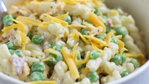 pea salad with bacon