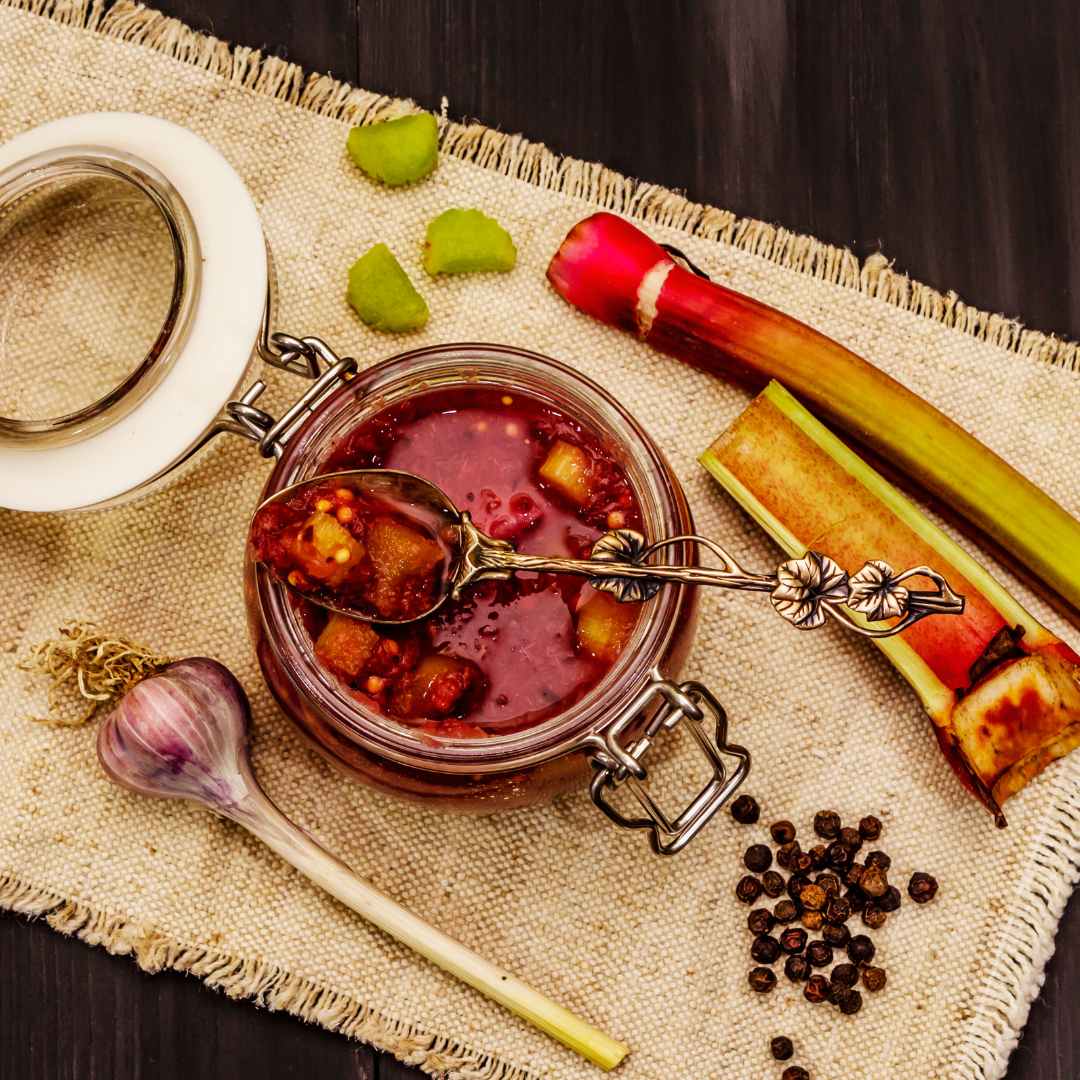 Sweet and Spicy Rhubarb Ginger Sauce