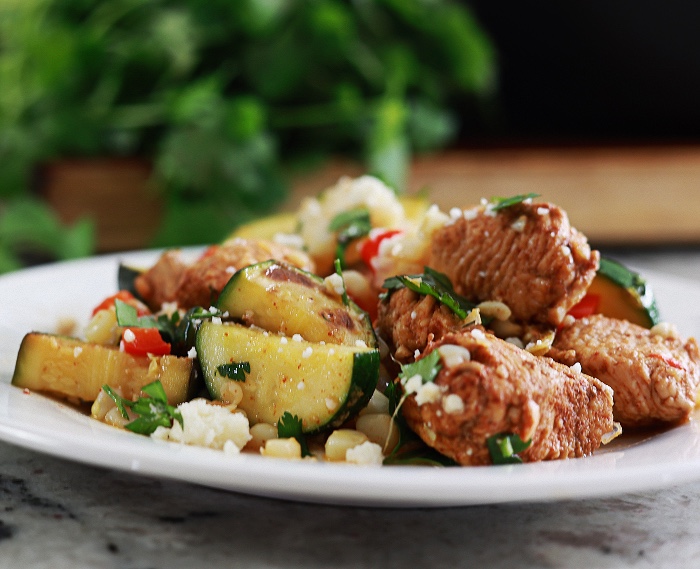 garlic butter chicken dinner