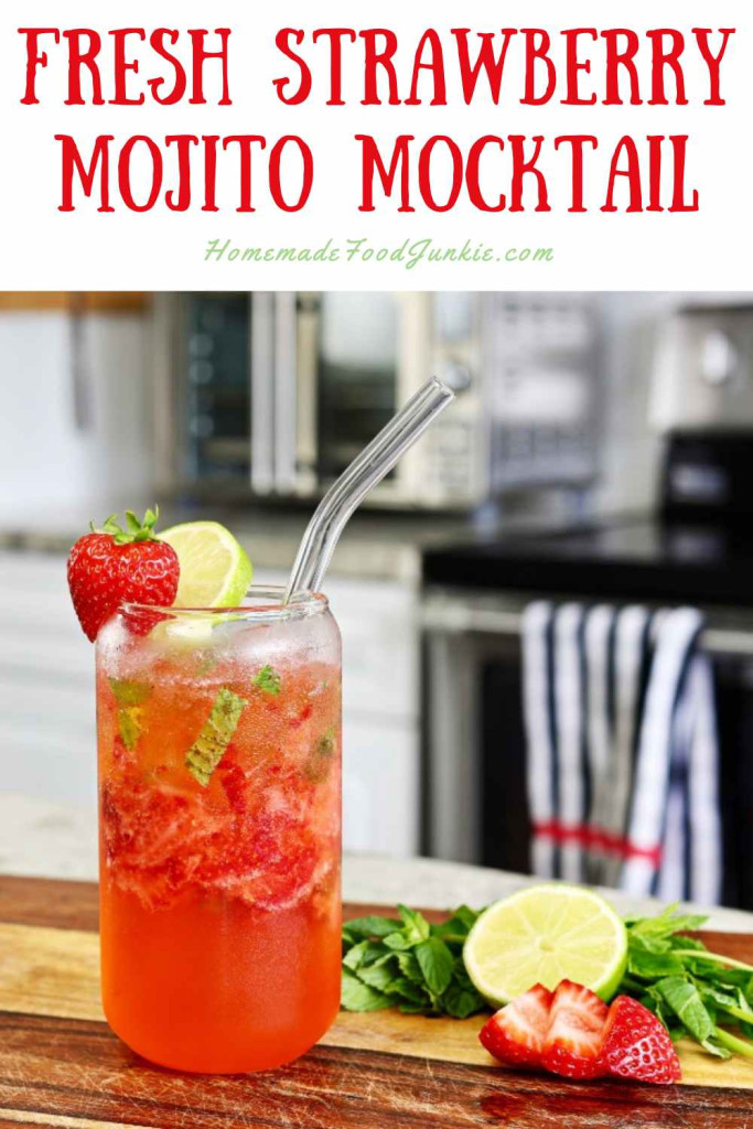 fresh strawberry mojito mocktail