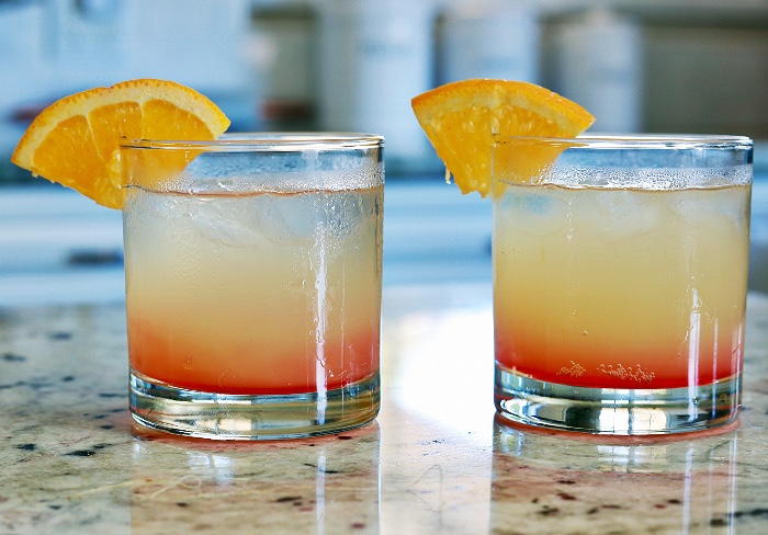sunset mocktails