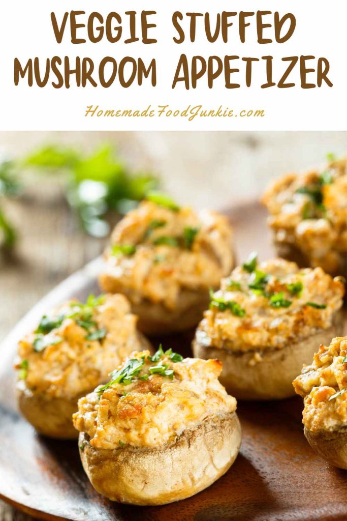 veggie stuffed mushroom appetizer