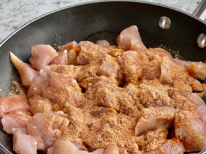 frying chicken pieces