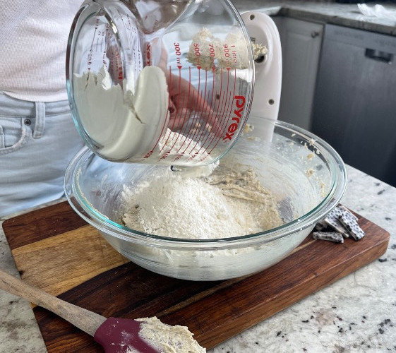 making cookies and creme cookies