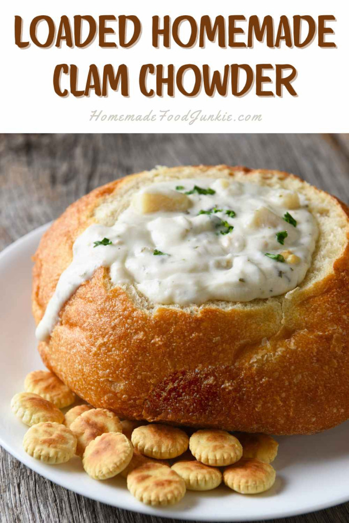 loaded homemade clam chowder