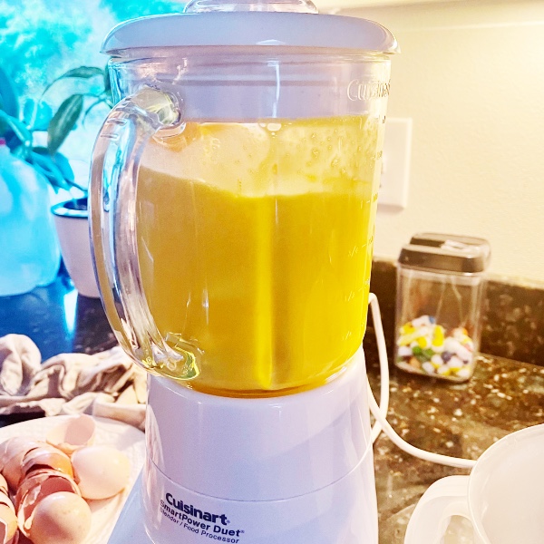 blending eggs