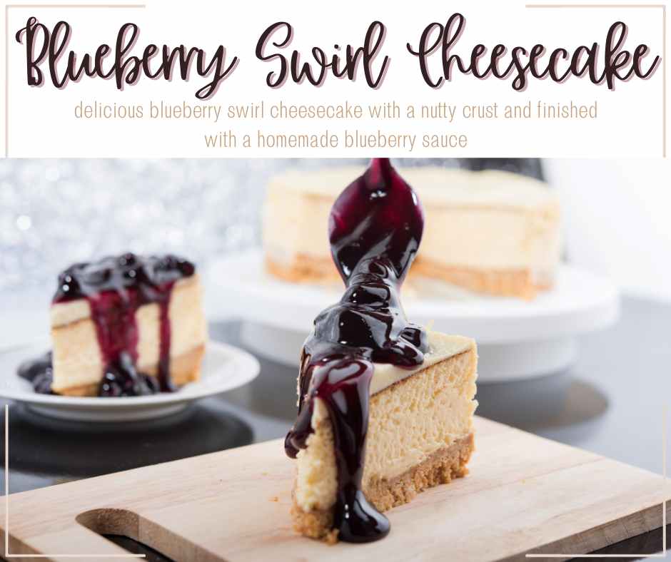 fb post Blueberry Swirl Cheesecake