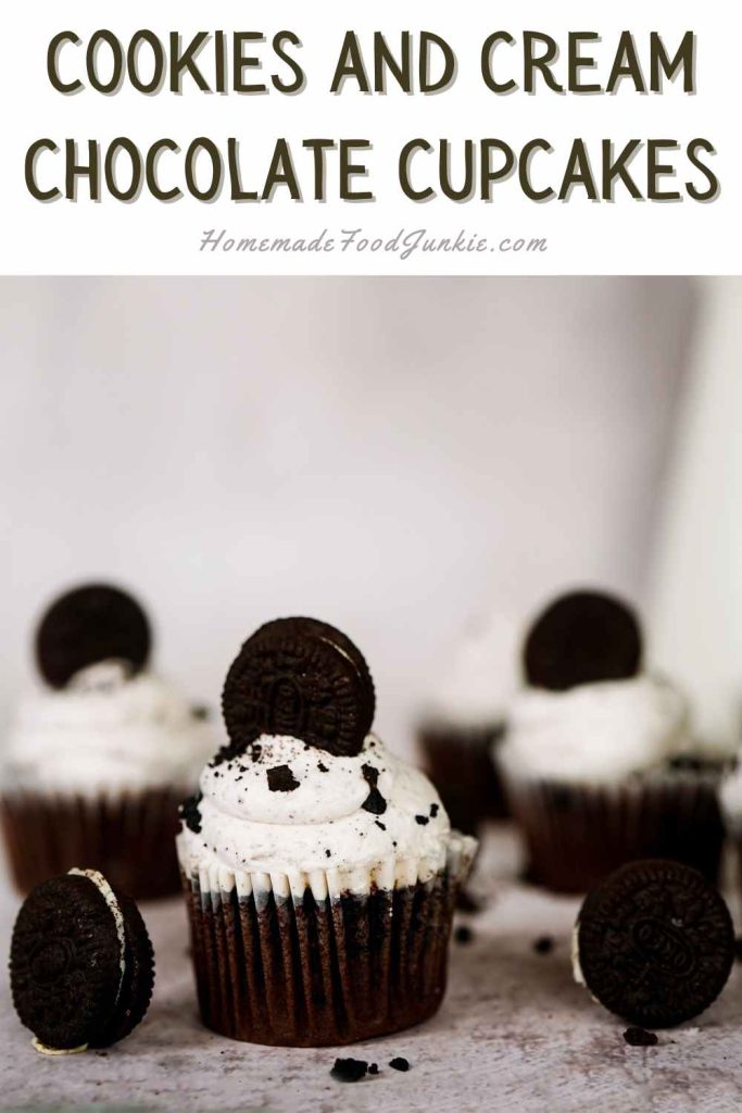 cookies and cream chocolate cupcakes