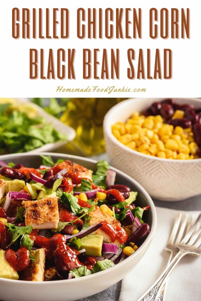 Peach Mango Grilled Chicken 4 grilled chicken corn and black bean salad 1