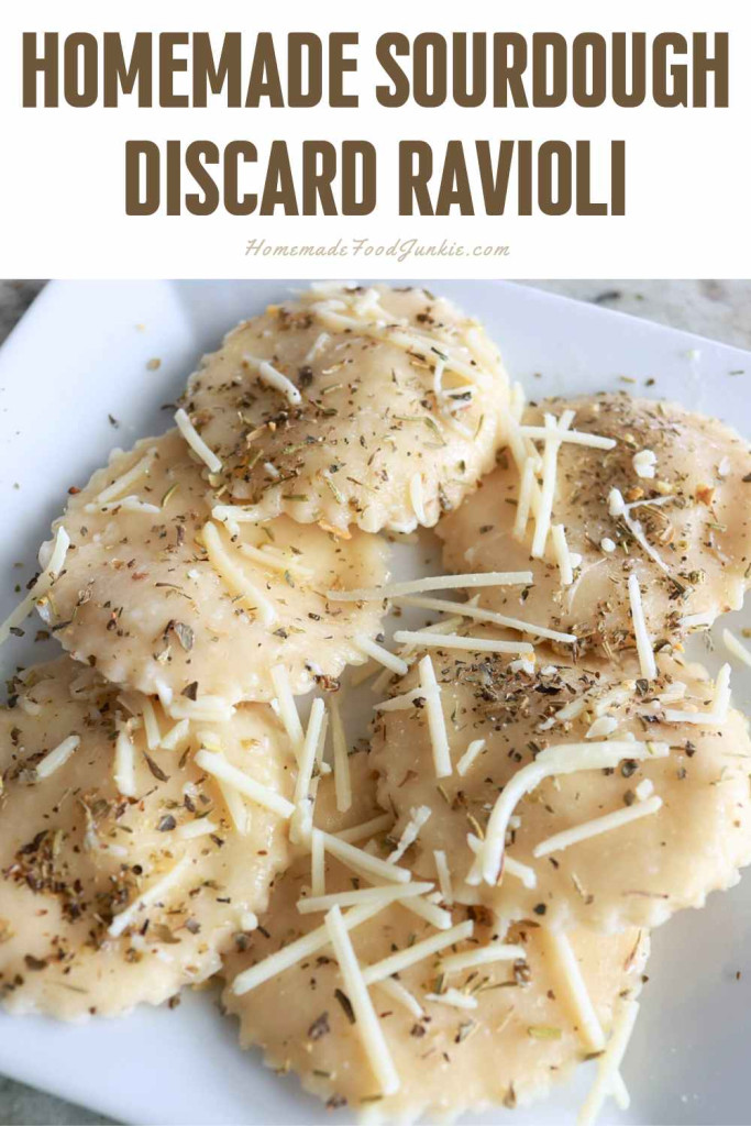homemade sourdough discard ravioli
