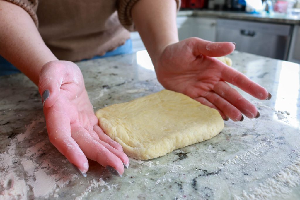 sourdough discard cracker dough after chilling