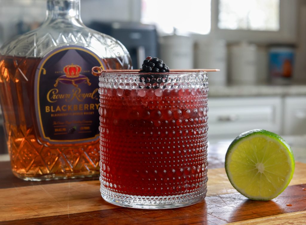 Blackberry Vanilla Cream Cocktail with Blackberry Crown