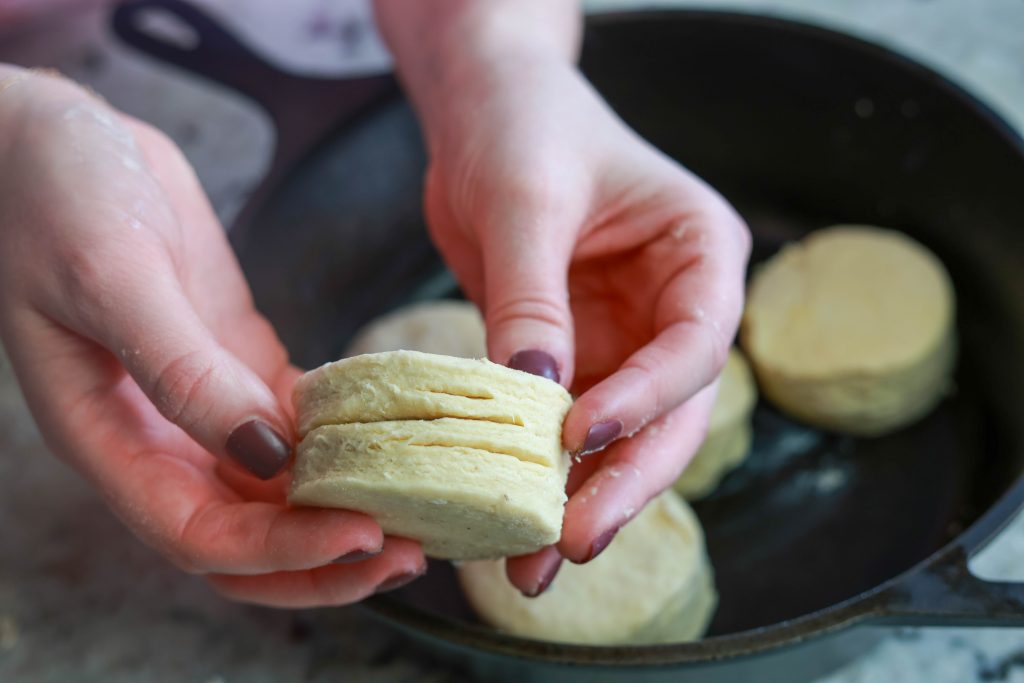 Fresh sourdough biscuits