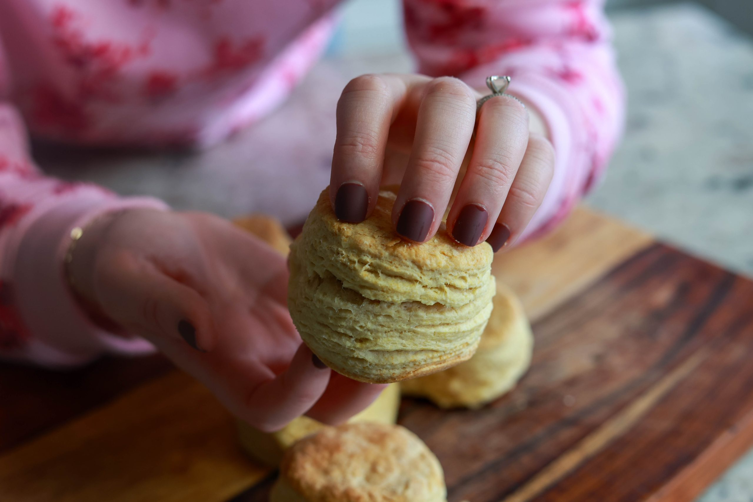 Tall and Flaky Sourdough Biscuits