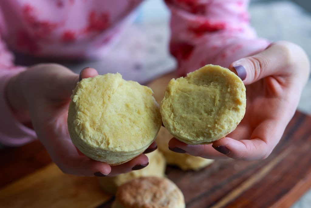 soft and fluffy sourdough biscuits